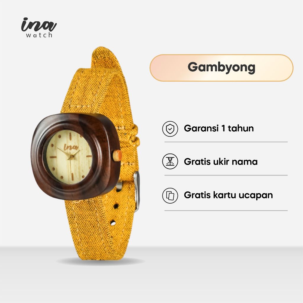 Jual INA Watch Jam Tangan Kayu Sonokeling Series Gambyong | Shopee ...