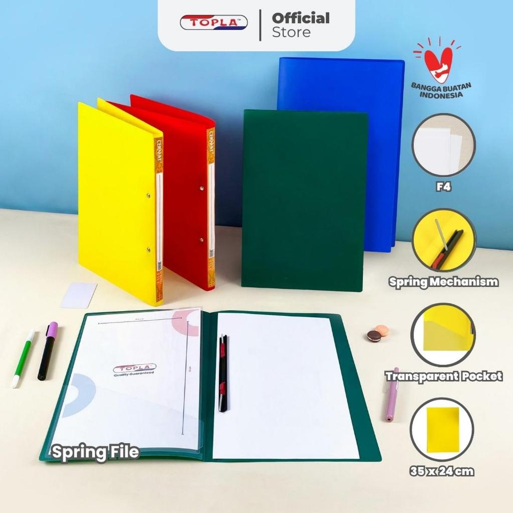 Jual Spring File Cermat Topla F4 - Map Dokumen Berkas Kantor Sekolah ...