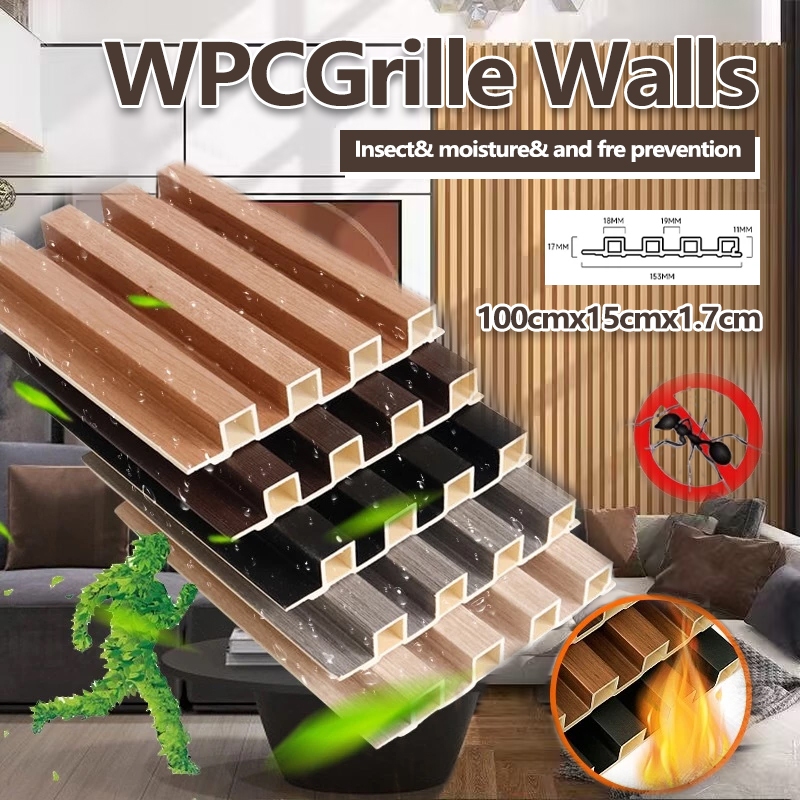 Jual Dekorasi Wood Panel Dinding PVC Anti Rayap Tahan Lama Dekorasi ...