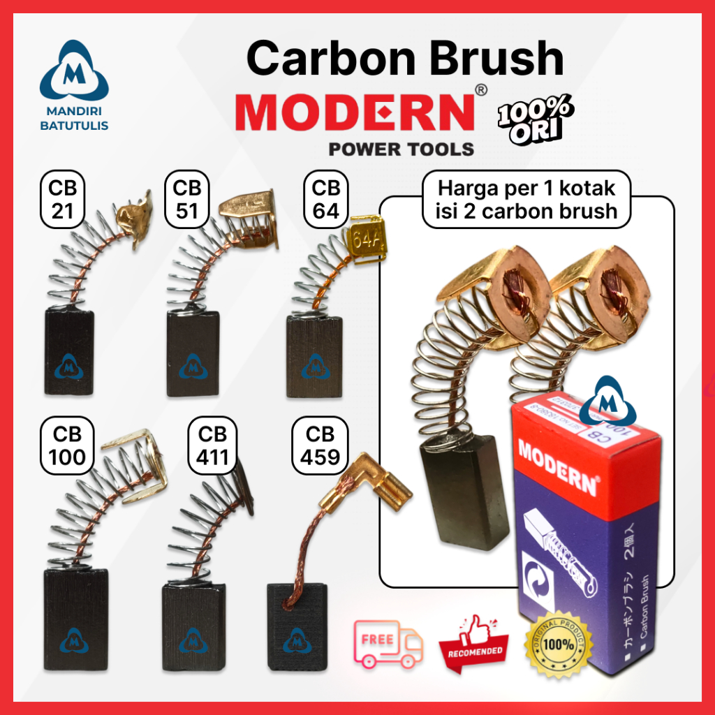 Jual KUL - SPUL - CARBON BRUSH ARANG MODERN CB 21 CB 51 CB 64 CB 100 CB ...