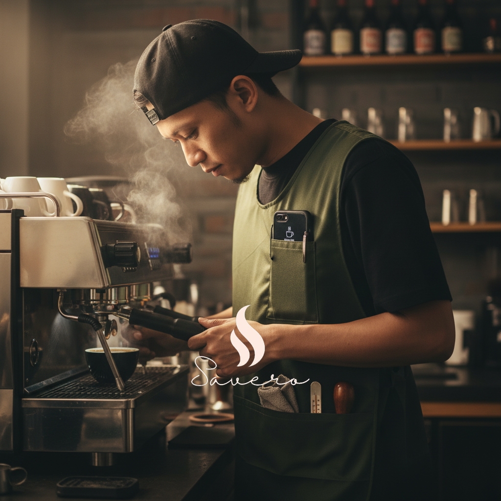 Jual Savero Rompi Kerja Apron Minimalis Cream | Cocok Barista, Cafe ...