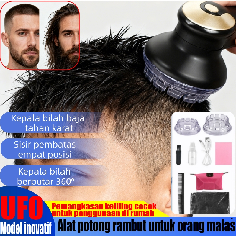 Jual UFO Design alat cukur rambut 360 Derajat Pemotong Rambut Berputar ...