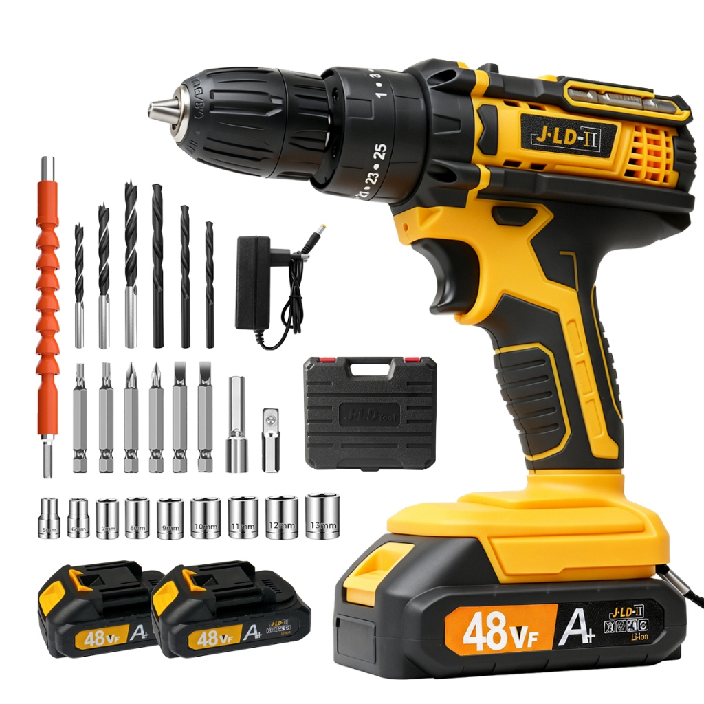 Jual JLD-II 48VF Mesin Bor Baterai 25+3 Bor Cordless Impact Drill 10MM ...