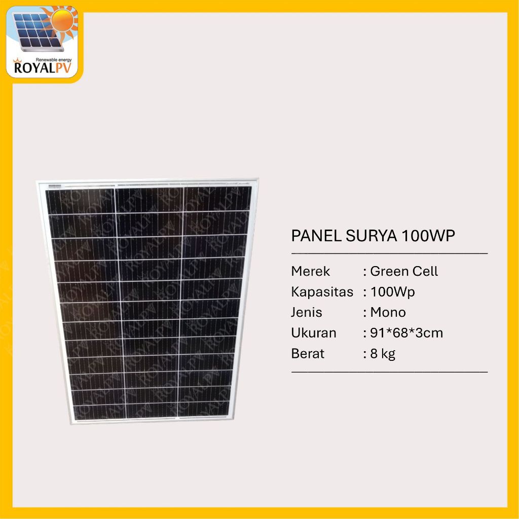 Jual Panel surya solar panel 100wp mono 12v solar cell 18v | Shopee ...
