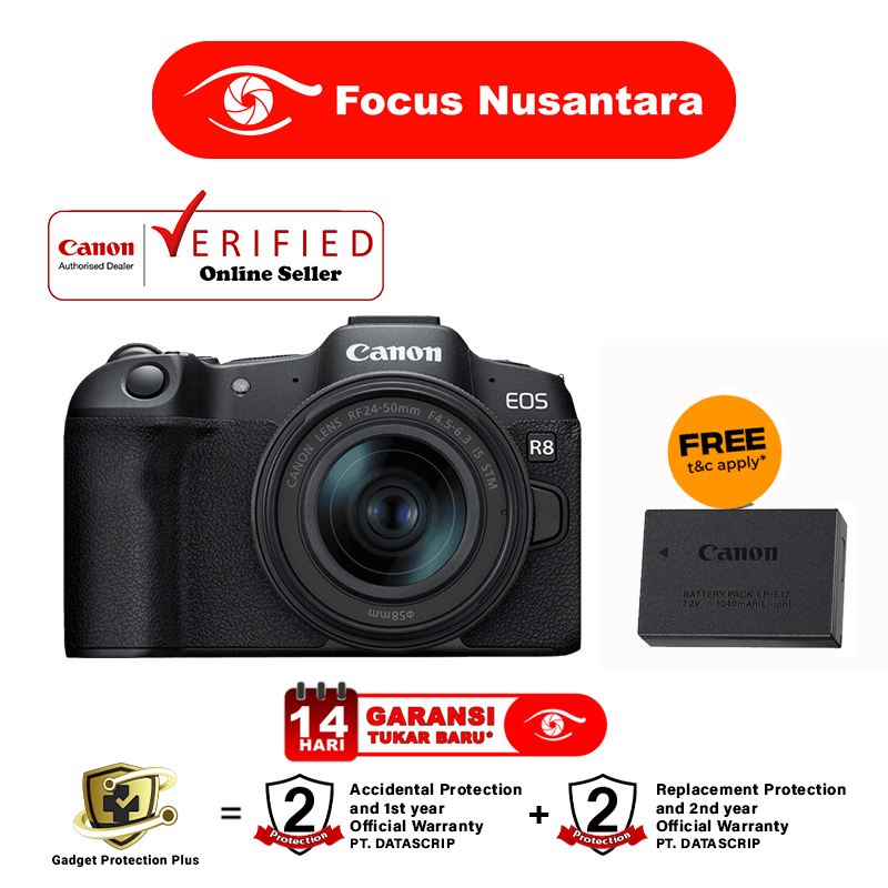 Jual Canon EOS R8 Body Only / EOS R 8 Kit 24-50mm Kamera Mirrorless ...