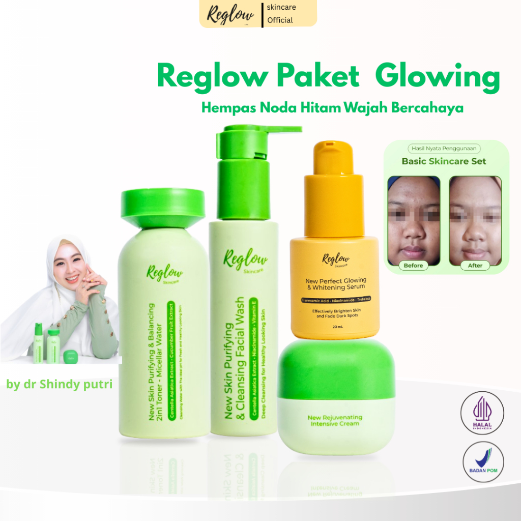 Jual [Bandling]Reglow skincare dr Shindy Paket Glowing set Pencerah ...