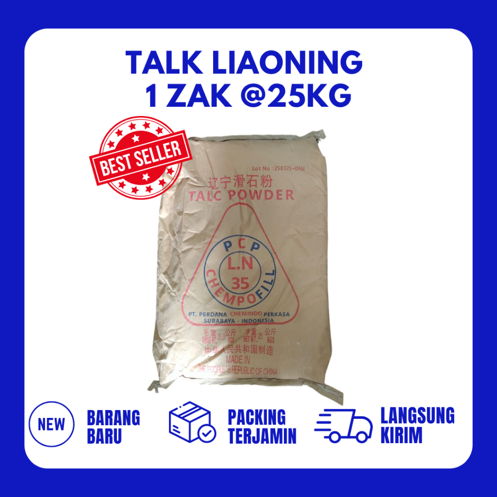 Jual talc liaoning powder / talcum / tepung dempul resin kemasan 25kg ...