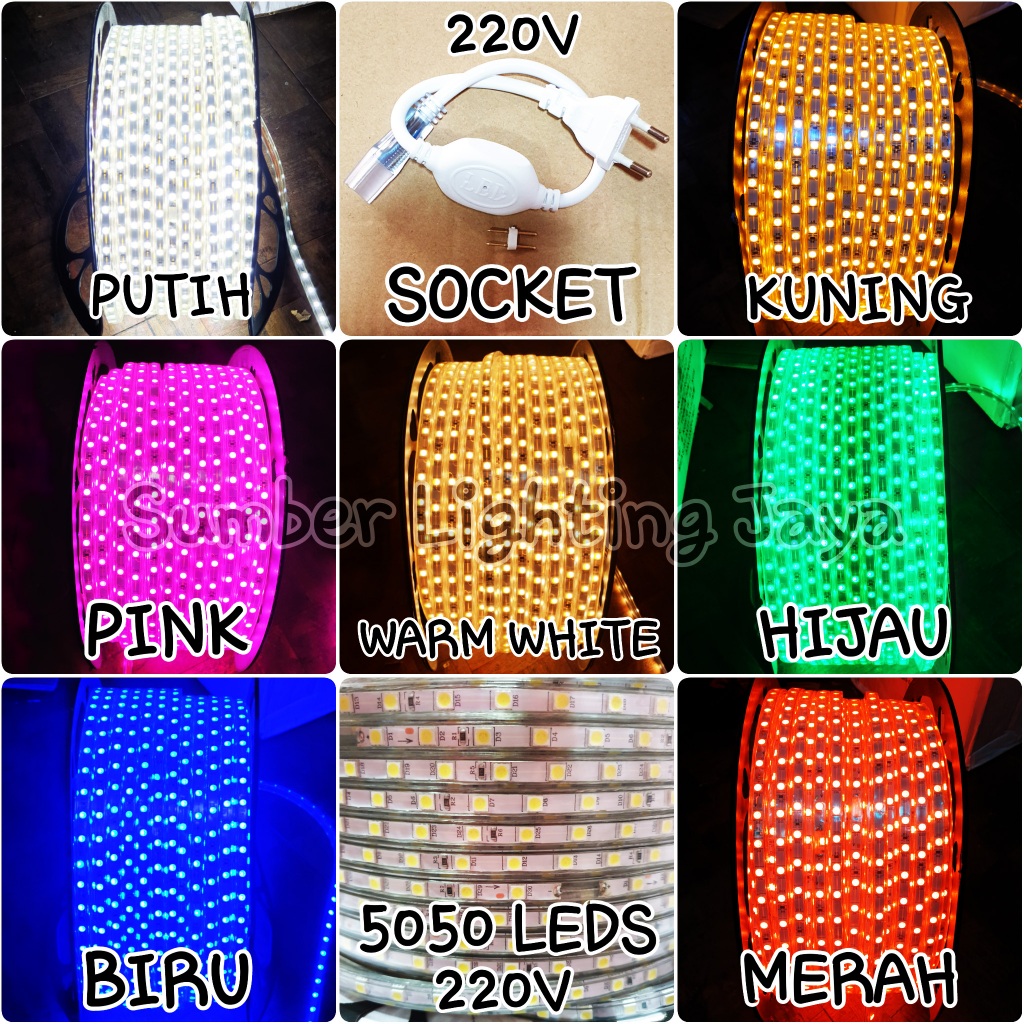 Jual COD & READY STOK LAMPU LED STRIP 5050 SMD 100M PER ROLL SUPER ...