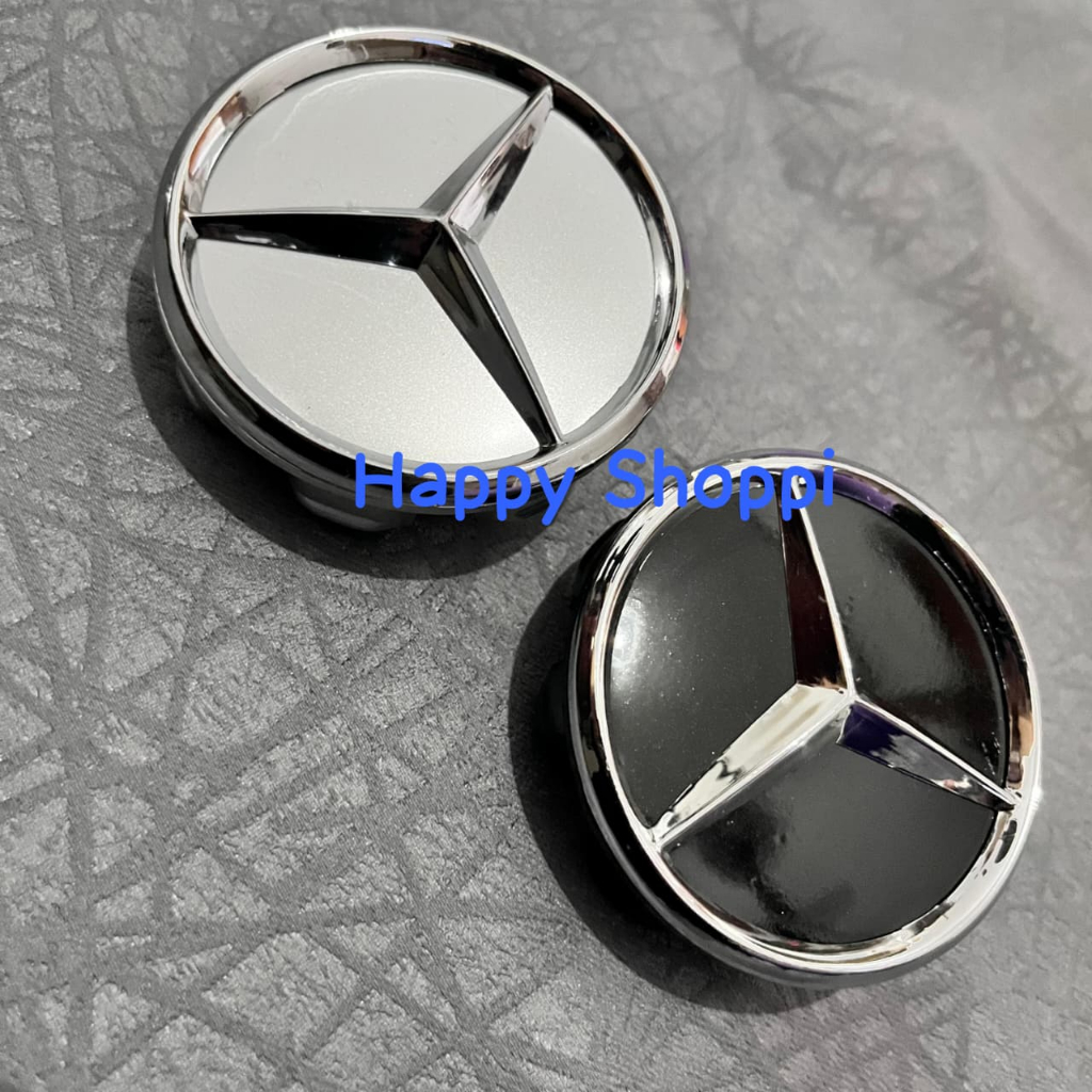 Jual dop roda tutup velg mercy mercedes benz chrome diameter 7.5cm ...