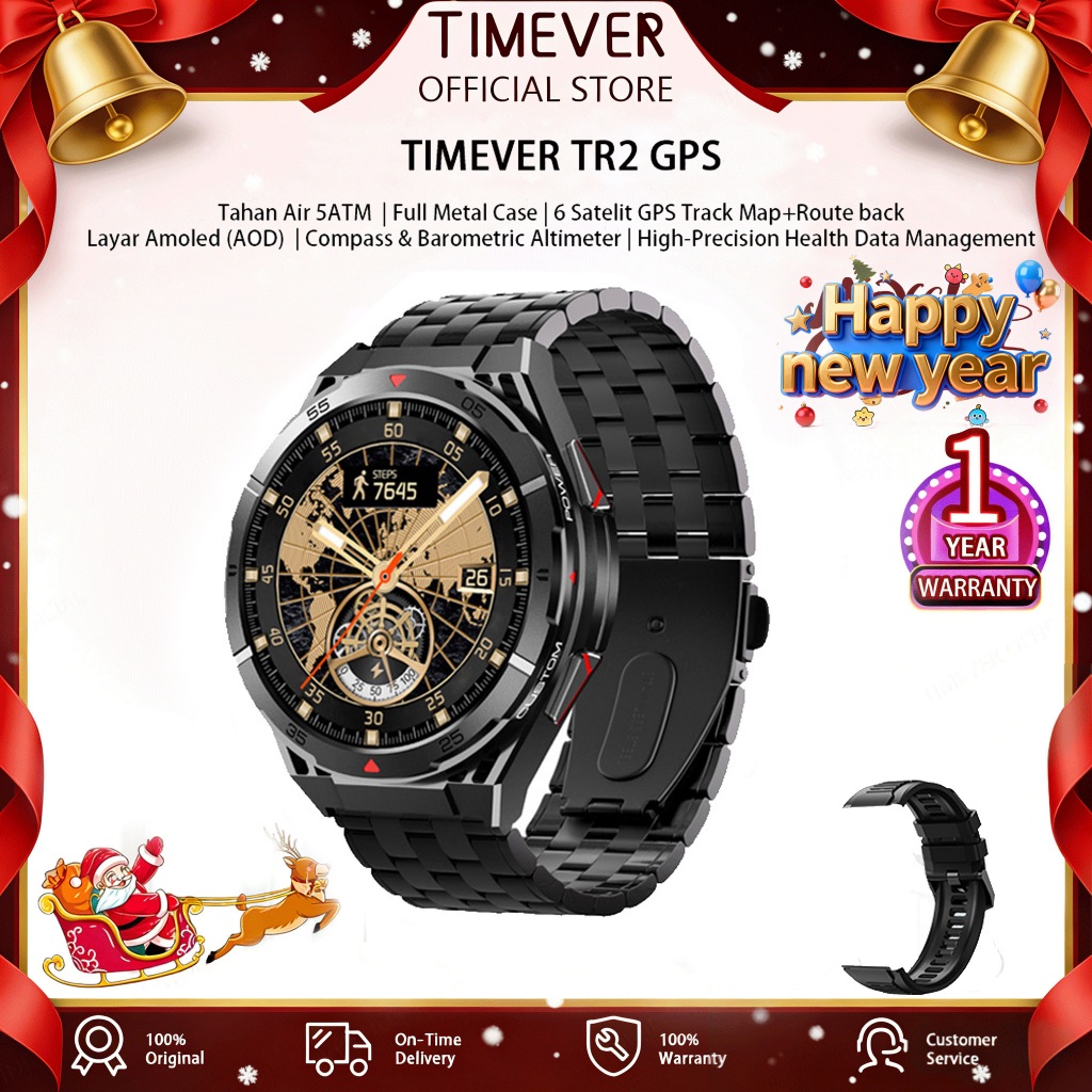 Jual EXCLUSIVE TR2 5ATM GPS Track Map Route Back AOD jam tangan pintar ...