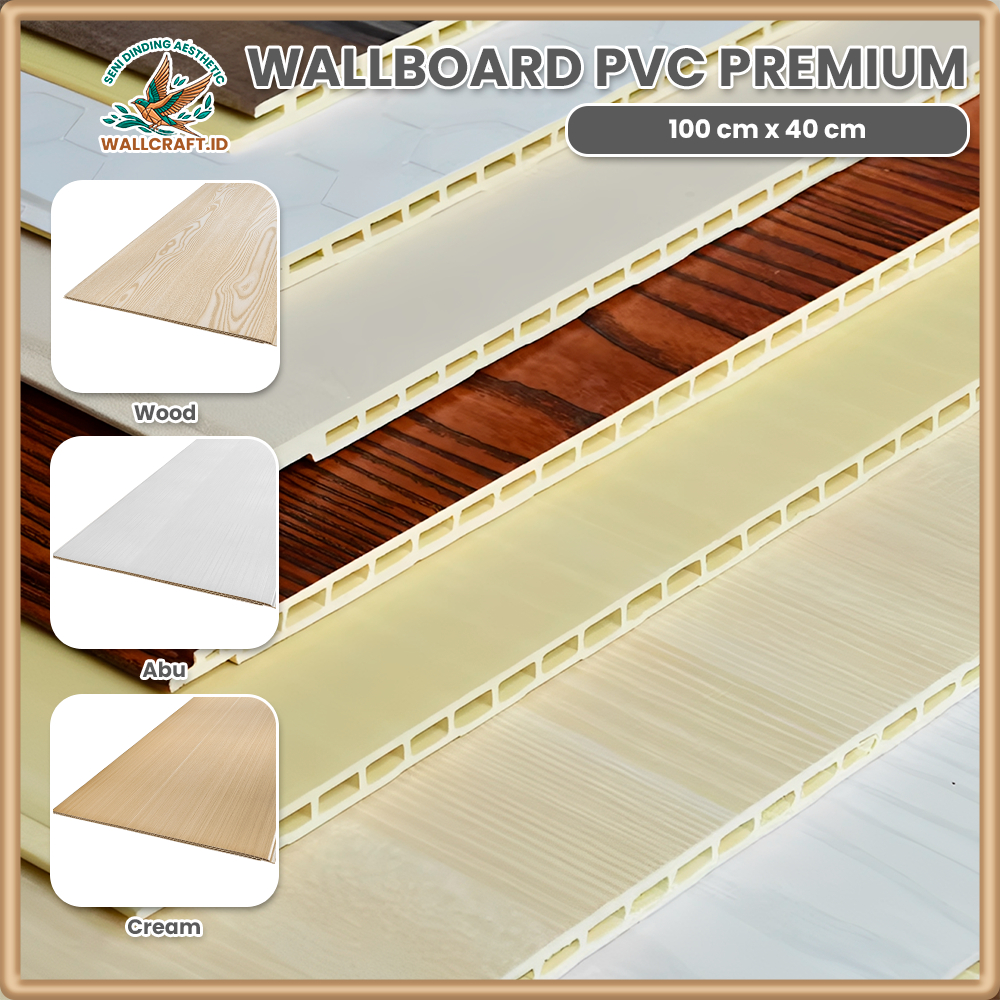 Jual Wallboard PVC Premium Motif Kayu 100x40 cm Panel Dinding PVC Anti ...