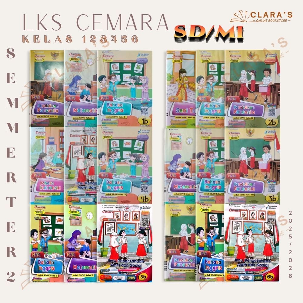 Jual LKS Cemara SD MI Kelas 1 2 3 4 5 6 Semester 2 Kurikulum Merdeka ...