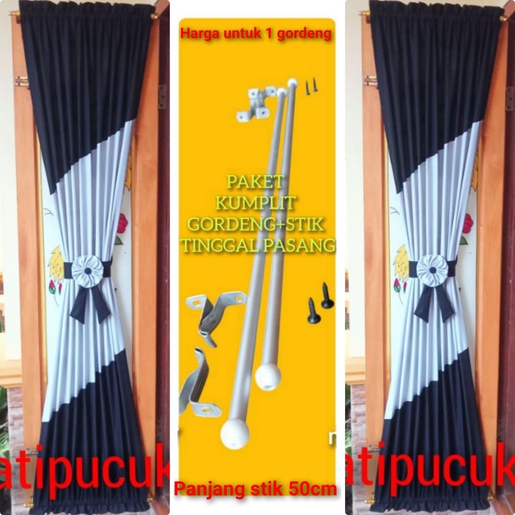 Paket Komplit Gordeng Kupu Kupu Model Miring Gordeng Cantik Elegan Mewah