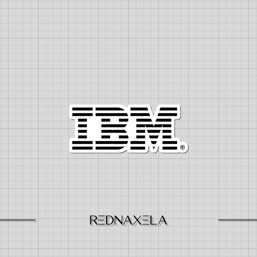 Jual Stiker Vinyl IBM Logo Stiker Koper Stiker Laptop Stiker Outdoor ...