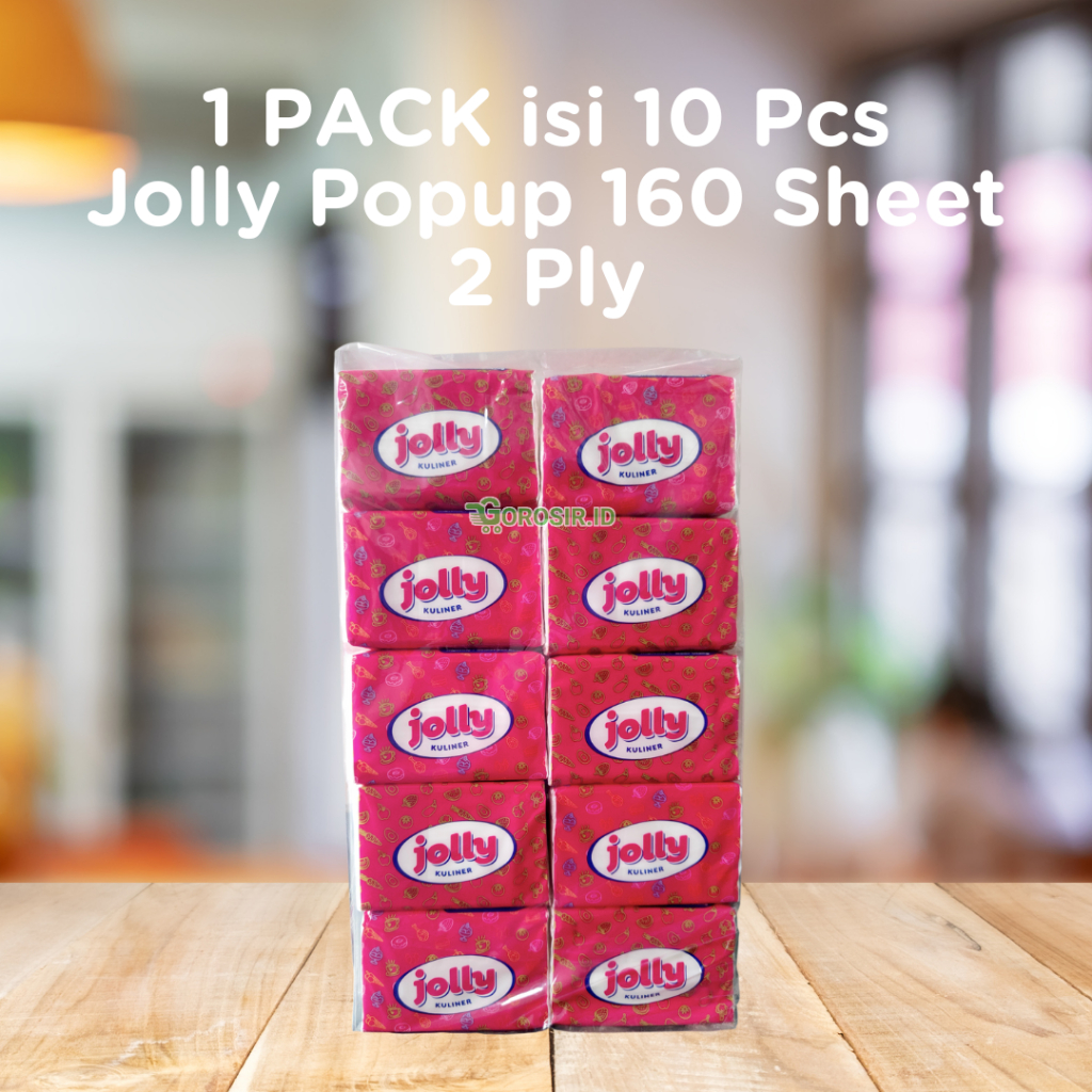 Jual Facial Tissue Jolly Pop Up 160 Sheets isi 10 pack (14072626502 ...
