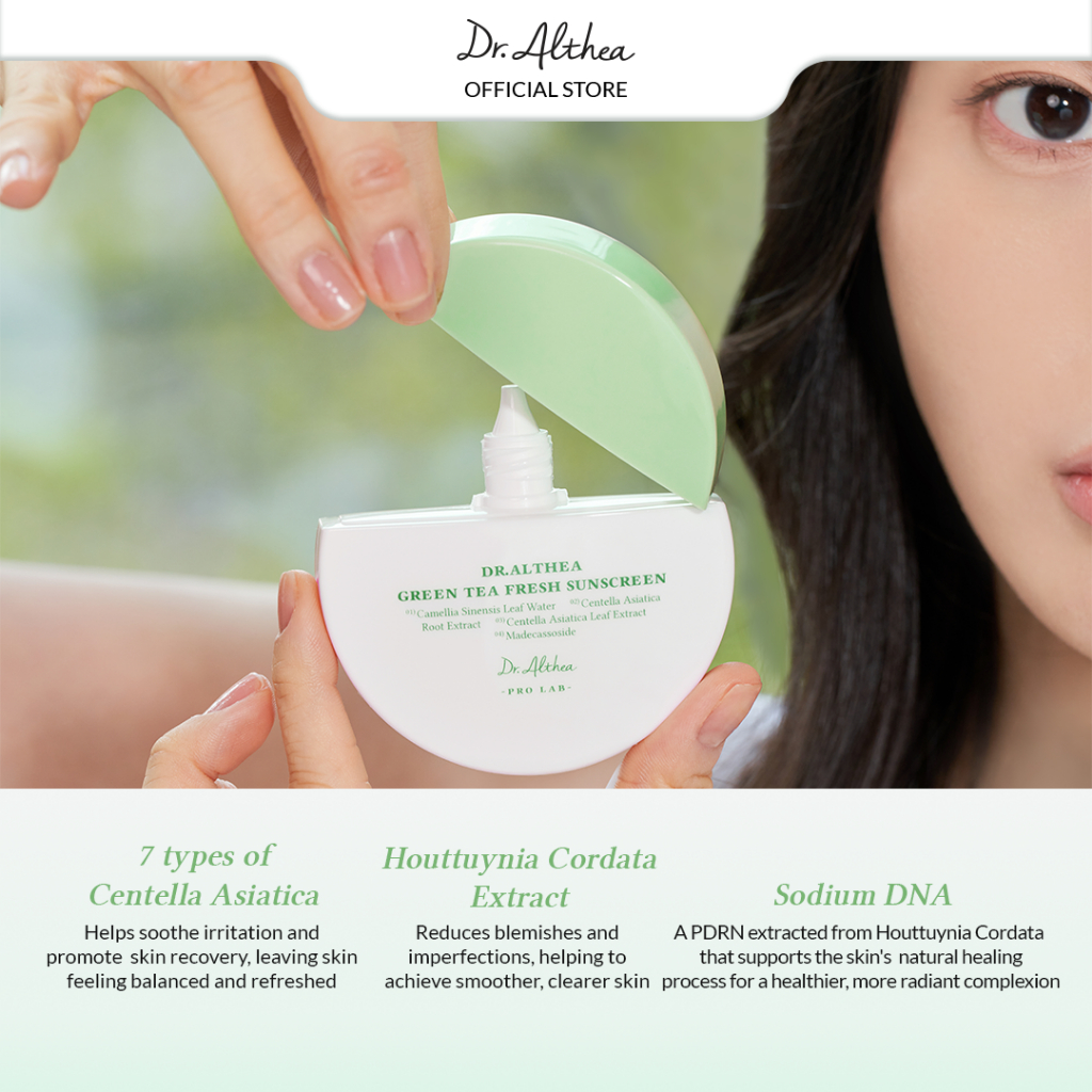 Jual Dr.Althea Green Tea Fresh Sunscreen 45ml SPF 50+ PA++++ | Shopee ...