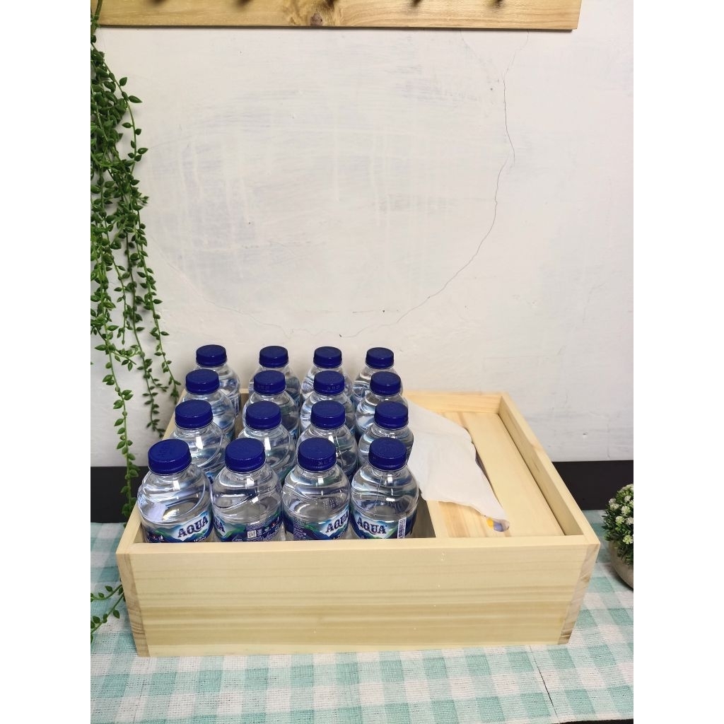 Jual Tempat botol air minum, stand botol dari kayu (26,5 26,5 7,5) (26 ...