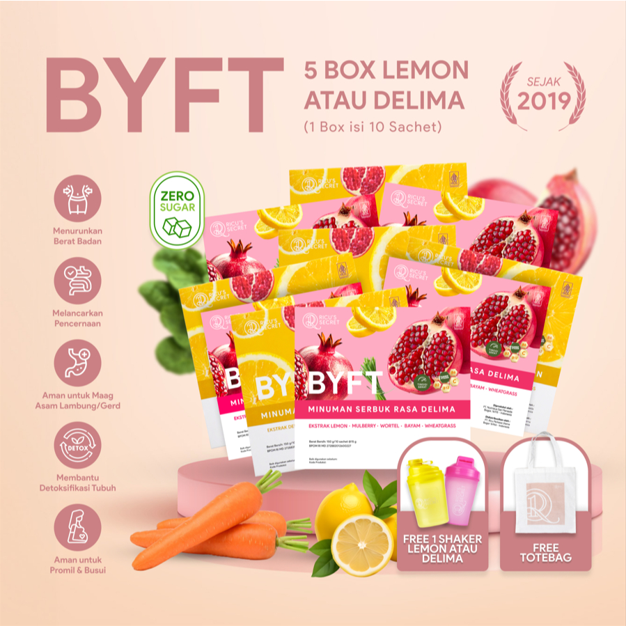 Jual RICU'S SECRET BYFT Fiber Rasa Lemon atau Delima Minuman Diet ...