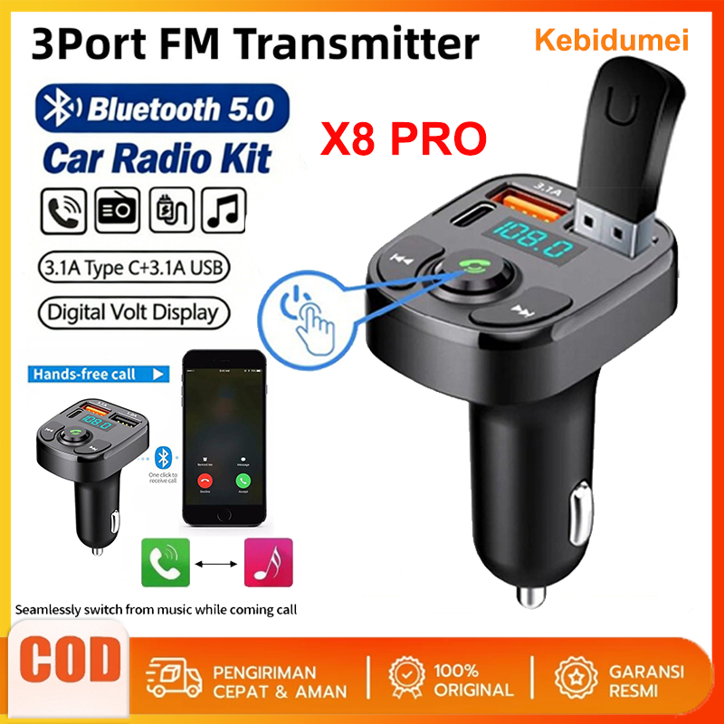 Jual [COD] X8 pro Car FM Modulator Transmitter MP3 Player Mobil USB ...