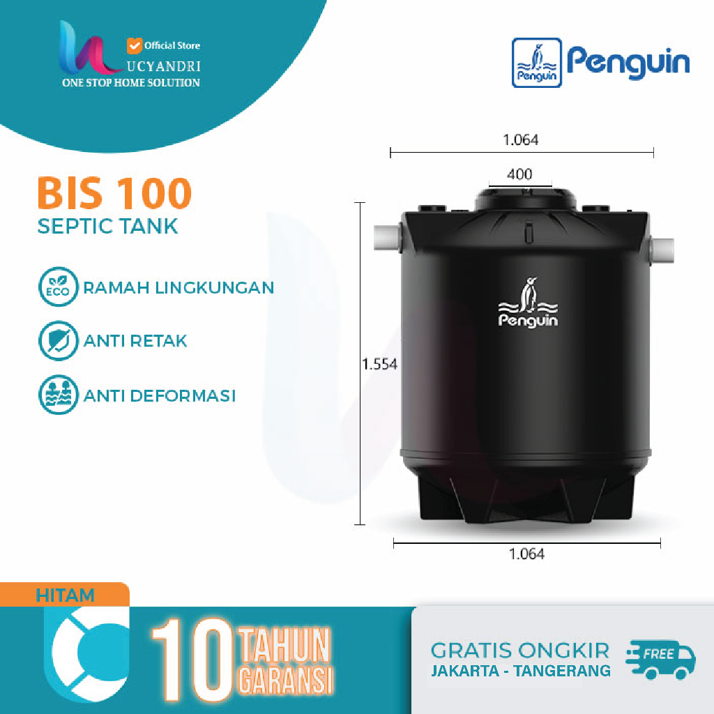 Jual Tangki Sepiteng Septic Tank Penguin Biorotech BIS 100 Anti Sedot ...