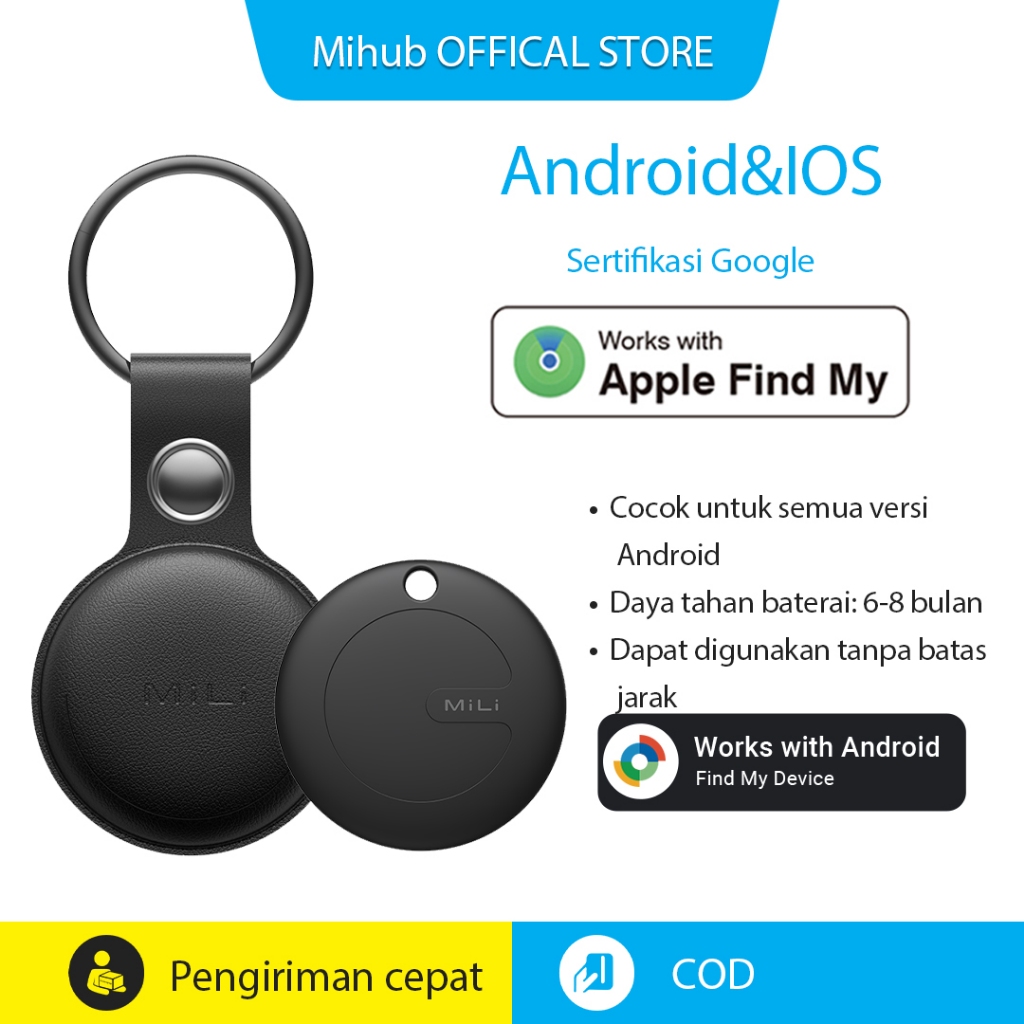 Product image MiLi MiTag - Android&iphone GPS Tracker Mini Anti Lost, Pencari Kunci & Barang Hilang untuk Praktis Ringan 1