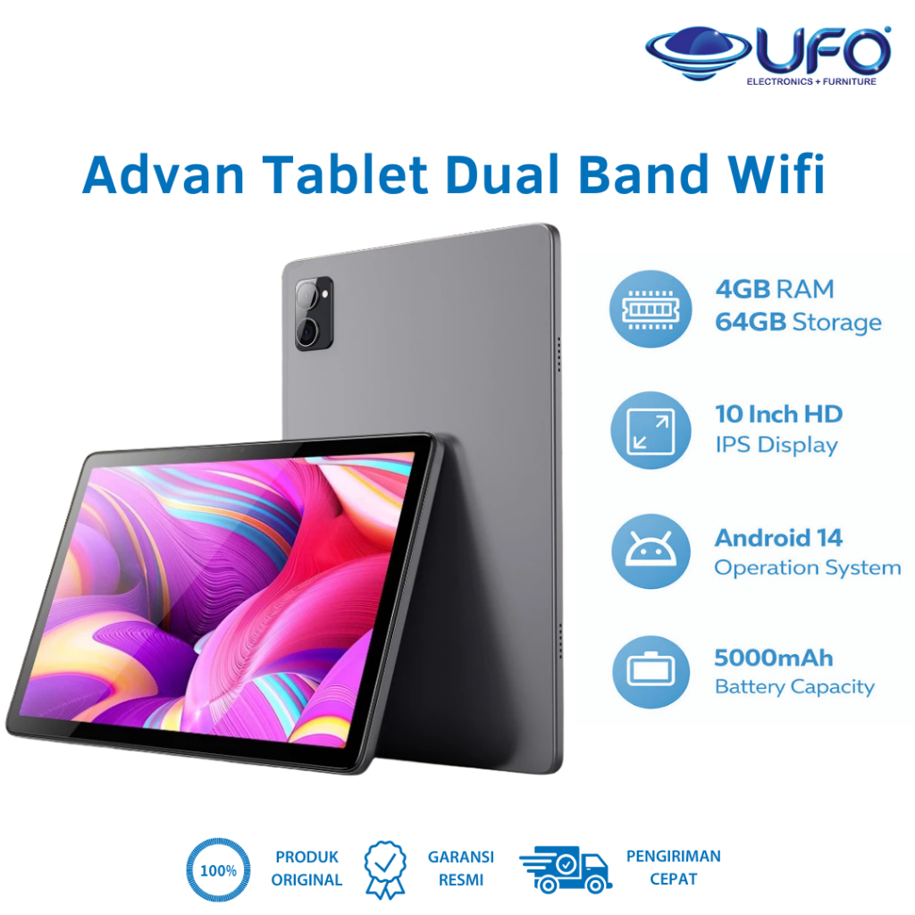 Jual Advan Tab A10 WIFI 4GB/64GB 10.1'' IPS Screen Tablet 5000mAh ...