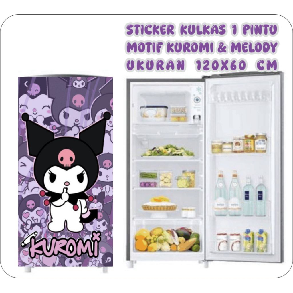 Jual Stiker Kulkas 1 Pintu Kuromi Untuk Semua Jenis/Merek Kulkas ...