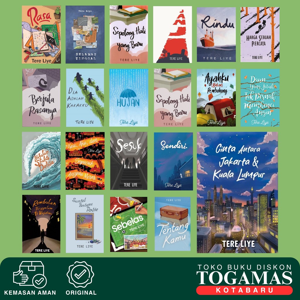 Jual Kumpulan Novel Tere Liye: Sesuk / Rasa / Hujan / Janji / Selamat ...
