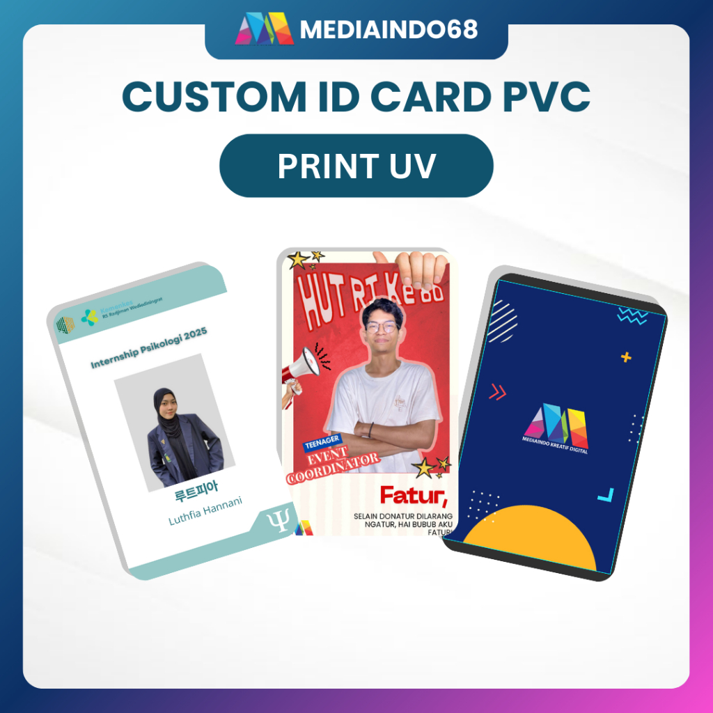 Jual CUSTOM ID CARD PVC - PRINT UV | Shopee Indonesia