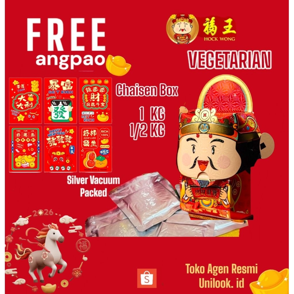Jual AGEN HOCK WONG BAKKWA DENDENG /VEGETARIAN /Dendeng Vegetarian ...