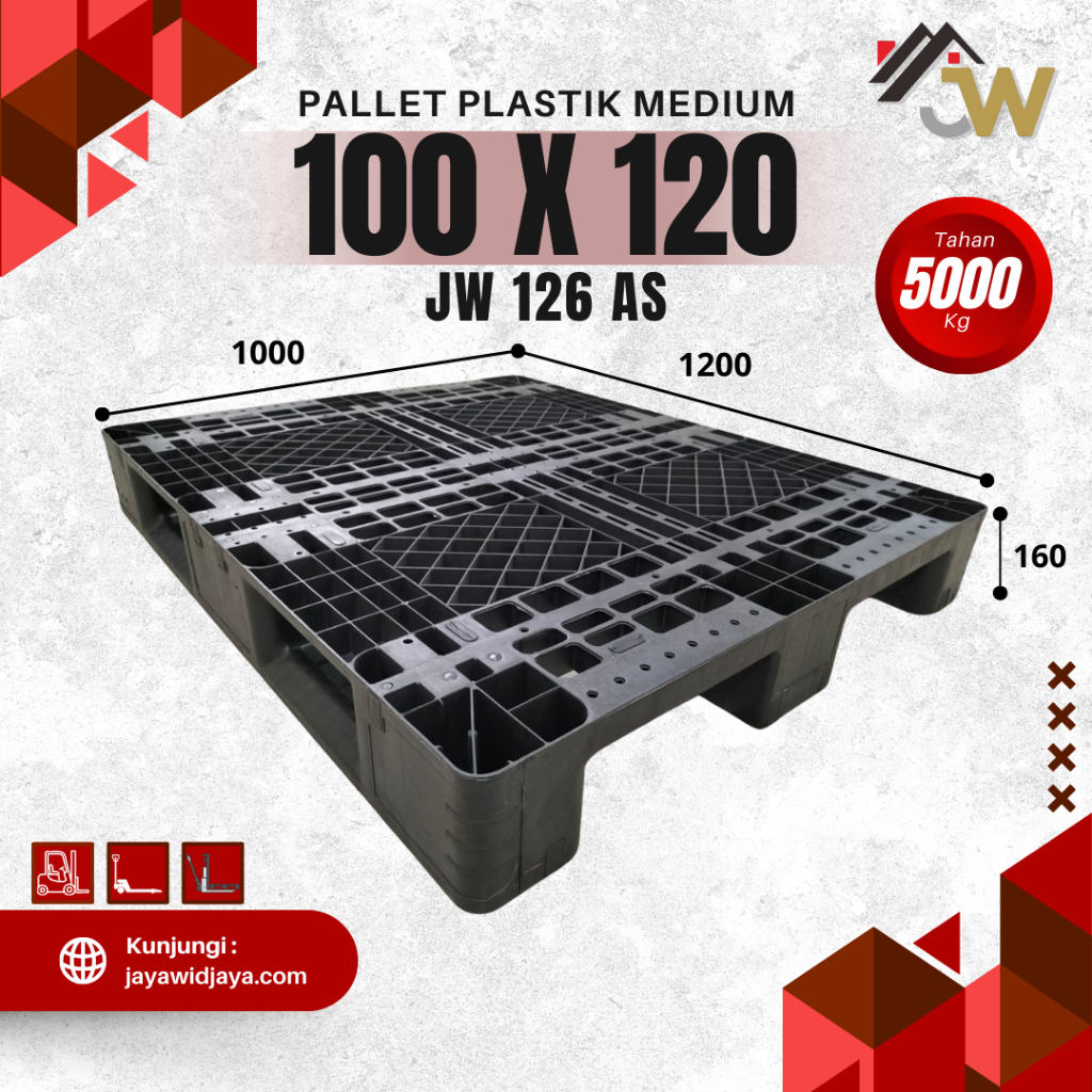 Jual Pallet Plastik PPBC 120x100 cm Single Deck – JW 126 AS – Medium ...