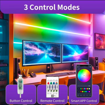 Lampu Neon Flex RGB Running Panjang 5 Meter USB 5 Volt Dengan Sensor Suara Kontrol Aplikasi