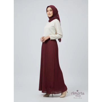 Rok Plisket Ceruty Babydoll Premium Heavy Sifon Exlusive Pleated Skirt Ceruti