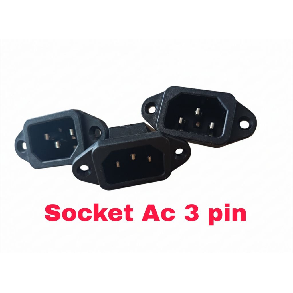 Jual SOCKET AC 3 PIN DUDUKAN BAUT Amplifier/panci listrik/Magicom ...
