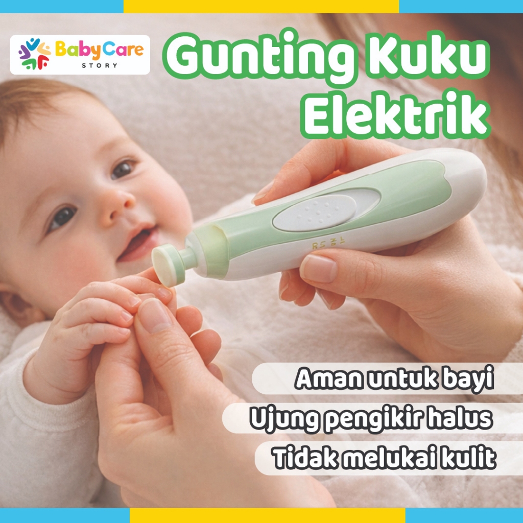 GUNTING KUKU BAYI ELEKTRIK SET Baby Care Electric Nail Trimmer Peralatan Pemotong Kuku Bayi New Born Clippers Set Tool Perlengkapan