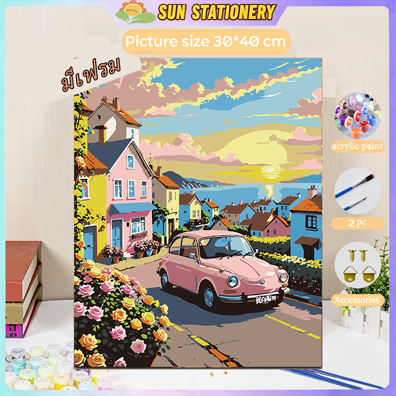 Jual Paint By Number 30x40 Painting Kit Canvas Paint Kit Digital ...