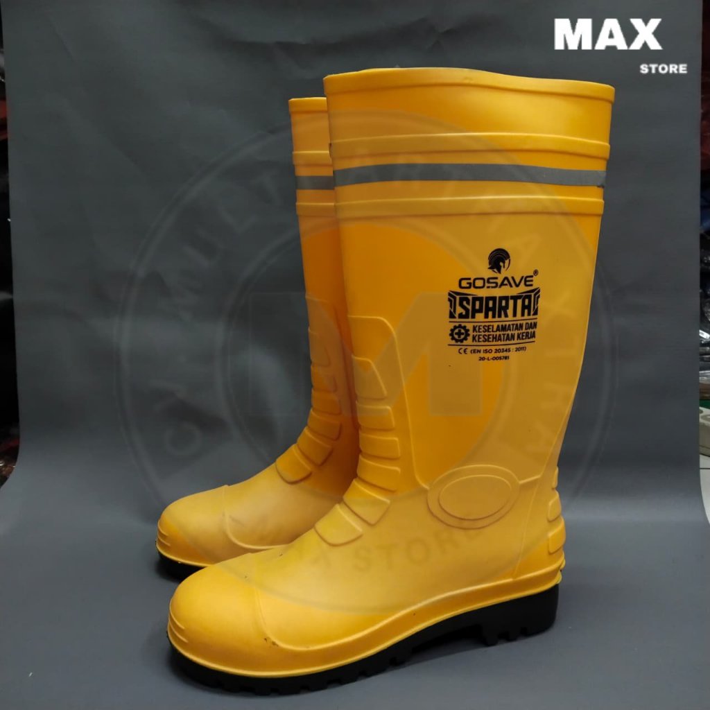 Jual Sepatu Boot Safety PVC Sparta Gosave Steel Toe Ujung Besi Baja ...