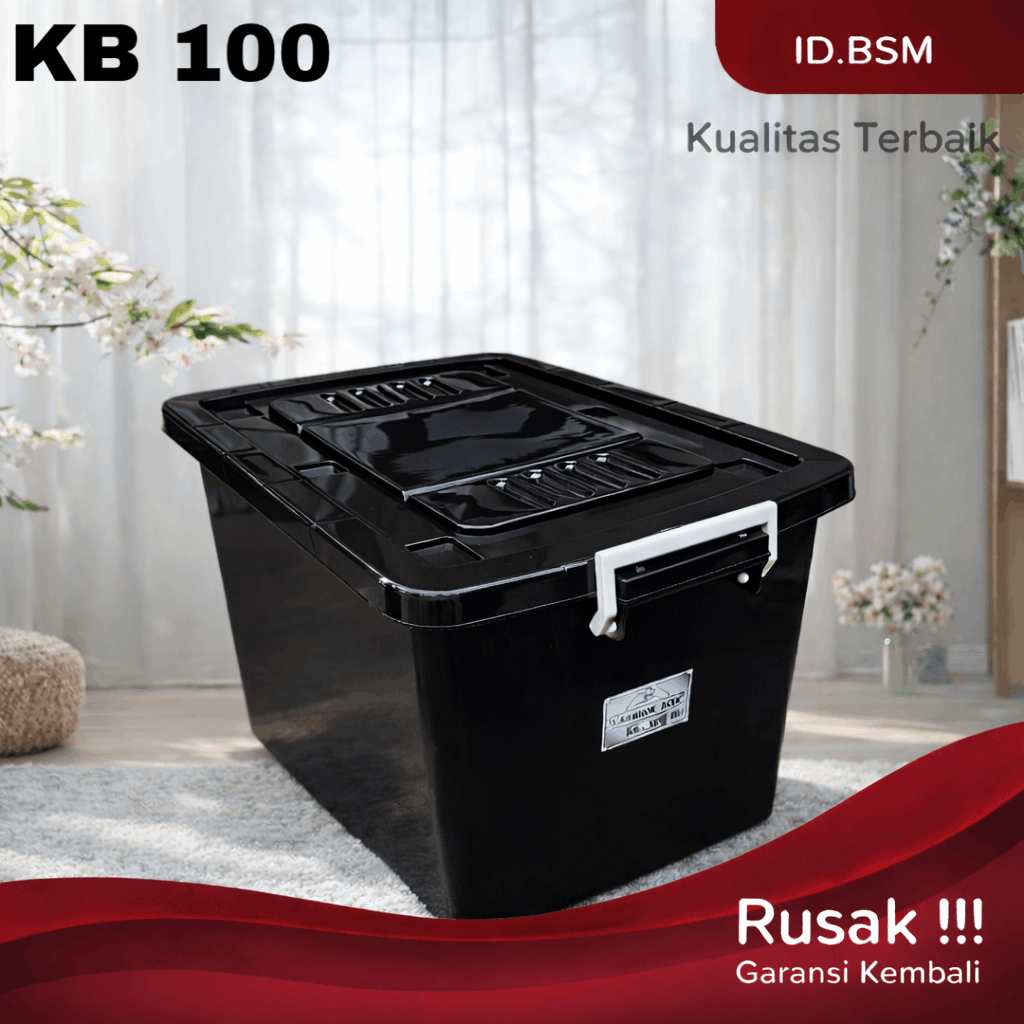 Jual Box Container Hitam KB 100 Jumbo Akako Kotak Penyimpanan Barang ...