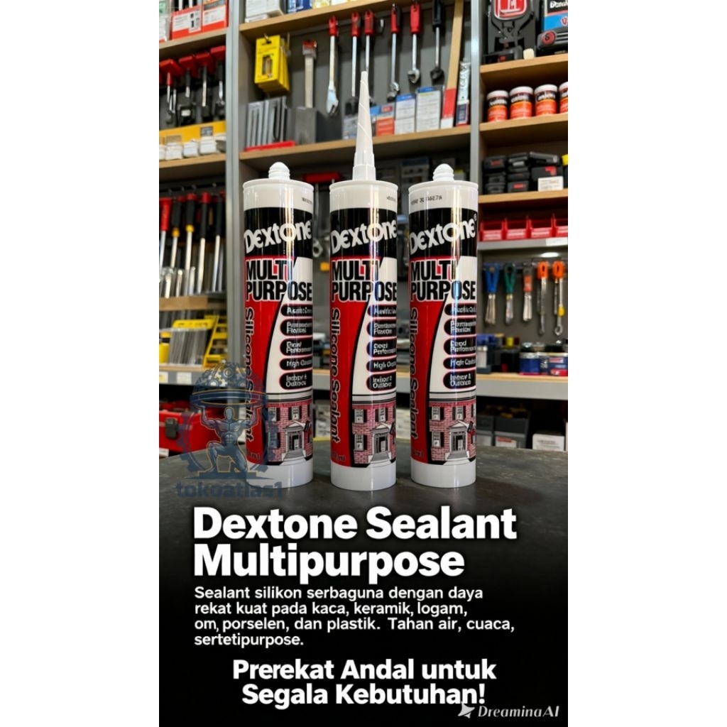 Jual Lem silicone sealant Dextone multi purpose 300ml, lem kaca dextone ...