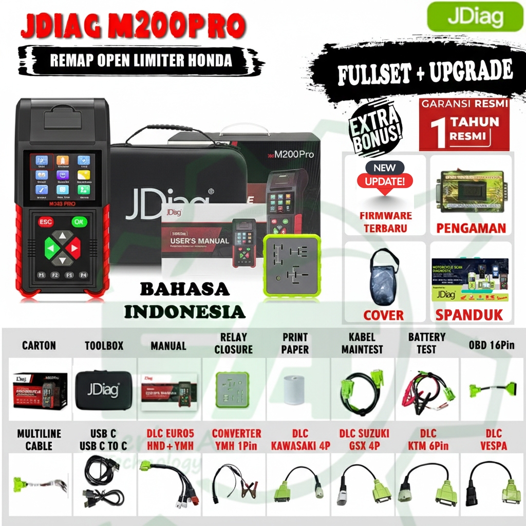 Jual NEW JDiag M200 PRO Remaps Motor Scanner Function Diagnostic Tool ...