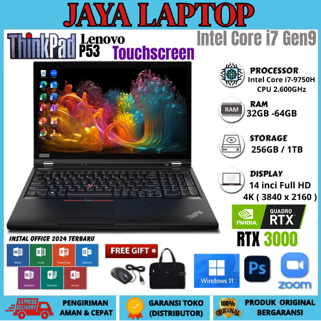 Jual Laptop Lenovo ThinkPad P53 15.6