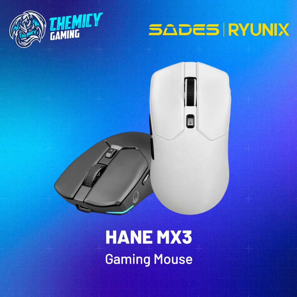 Jual SADES RYUNIX HANE MX3 / MX-3 Mouse Gaming Lightweight Tri-Mode ...