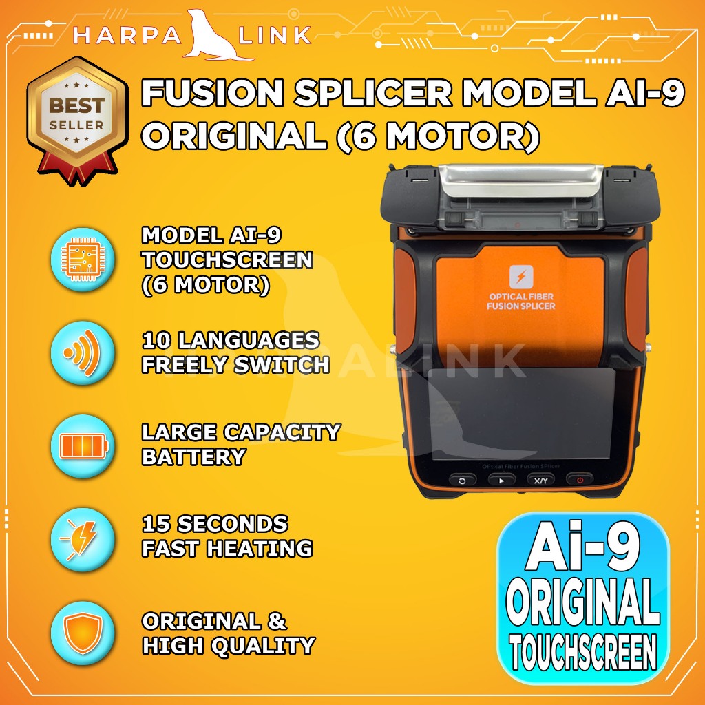 Jual Fusion Splicer Signal Fire Ai9 Fiber Optic 6 Motors / AI9 FTTH ...