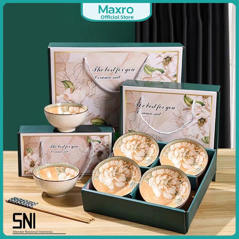 Maxro - Hampers Mangkok Gift Set | Hampers Mangkuk Keramik Cantik | Mangkuk Korea Aesthetic