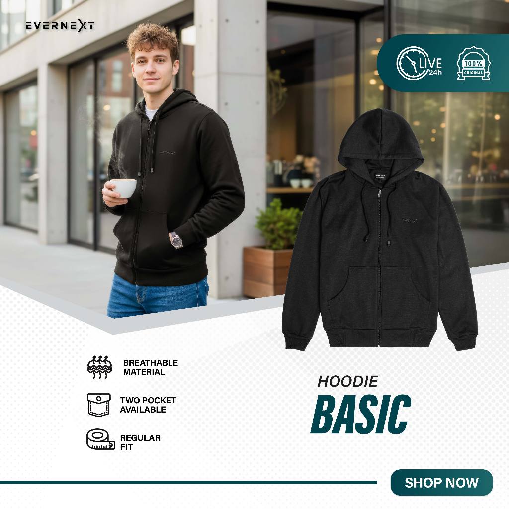 Jual Evernext - Jaket Polos Pria Wanita Jaket Hoodie Pria Sweater Polos ...