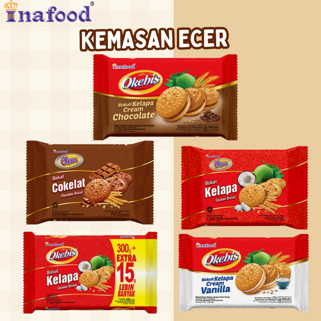 Jual Okebis Biskuit Kelapa | Biskuit Coklat 300 gram inafood |Biskuit ...