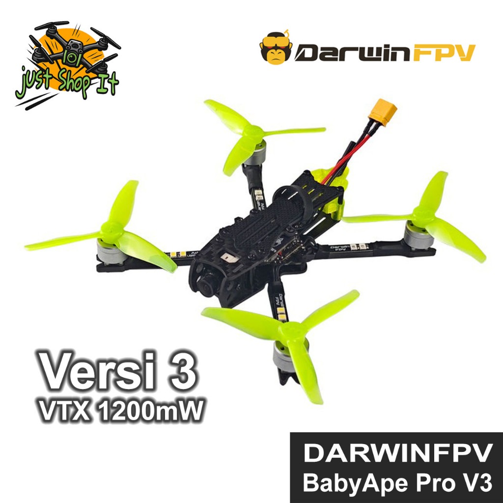 Jual DarwinFPV BabyApe Pro V3 3 Inch Analog 1.2W 15A 2-3S Freestyle FPV ...