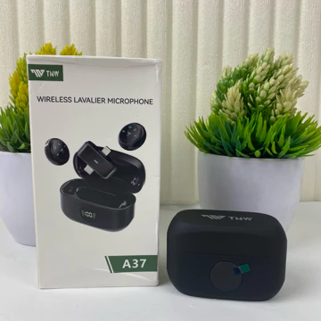 Mic Konten Tnw A37 Wireless Clip On Plug Play With Charging Case