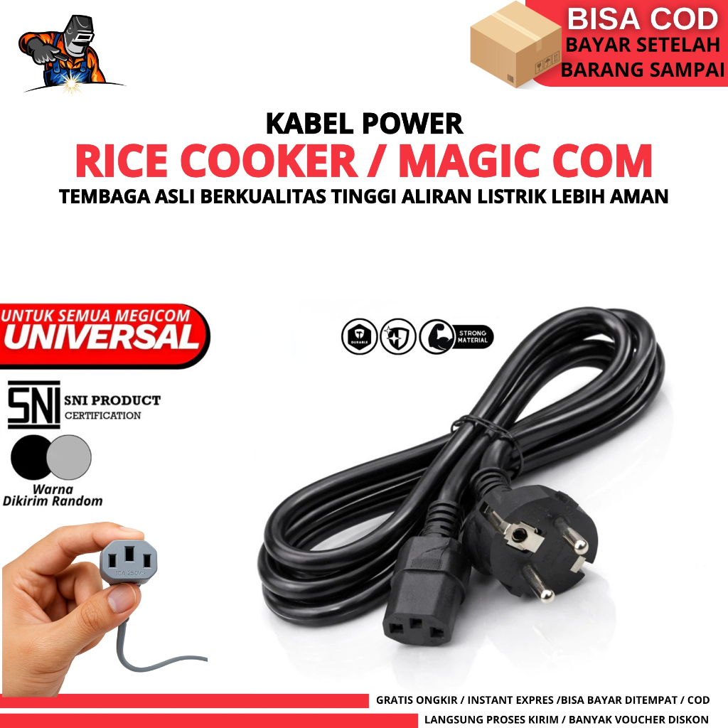 Jual Kabel Power Magic Com Magiccom Kabel 3 Lubang - Colokan Magic Com ...