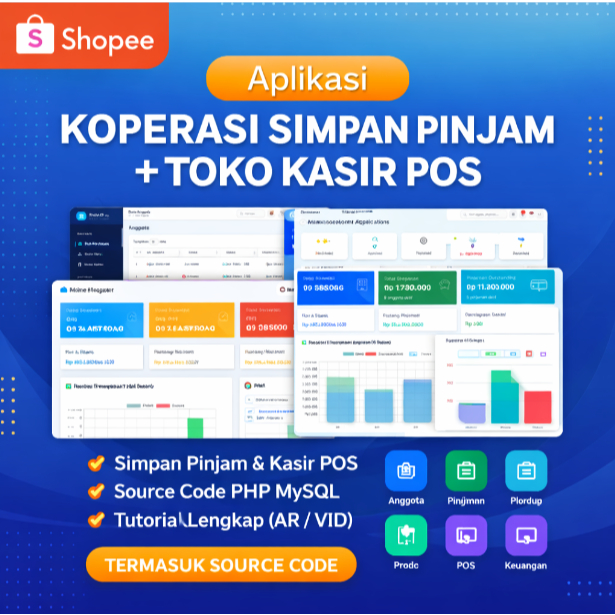 Jual Aplikasi Koperasi Simpan Pinjam + Toko Kasir POS Lengkap Source ...
